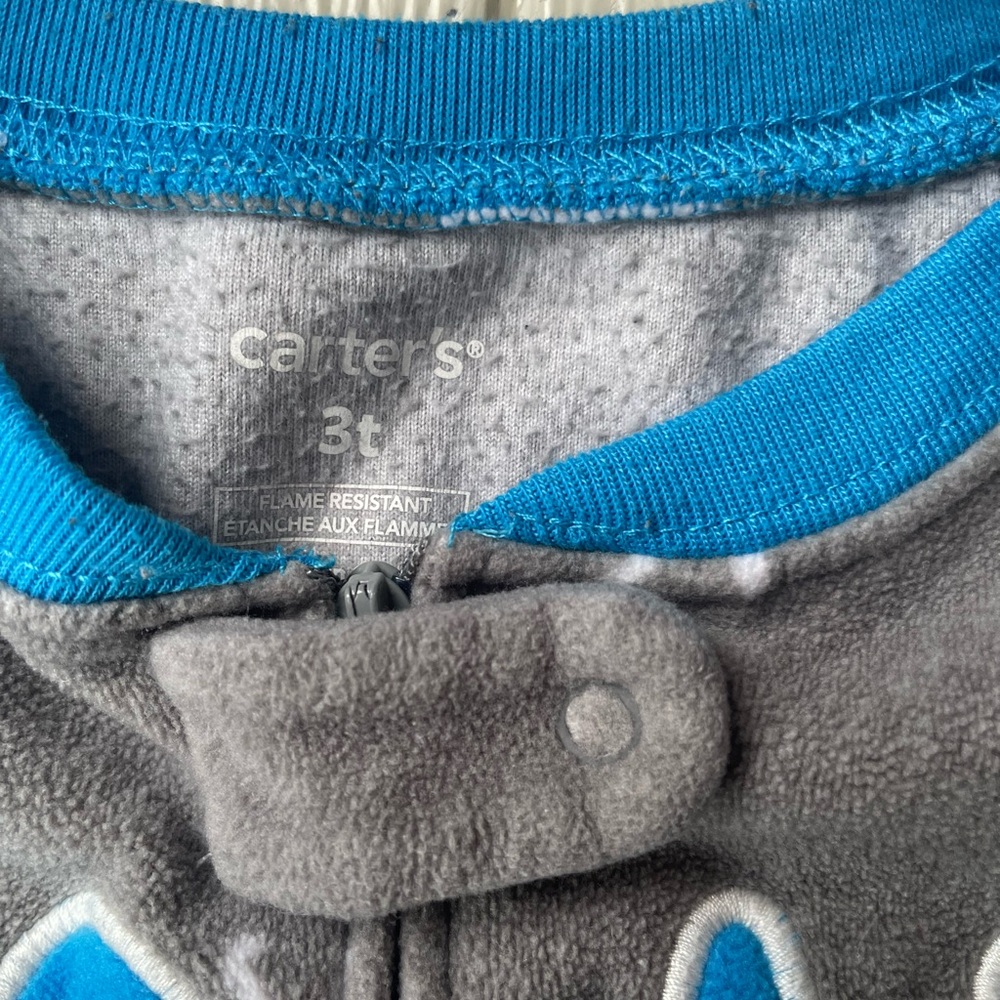 Baby Boys Dino Roar Fleece Footed Pajamas Size 3T - Picture 4 of 8